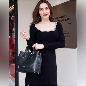 Sandro Karen noir knit dress size 34 (XS)